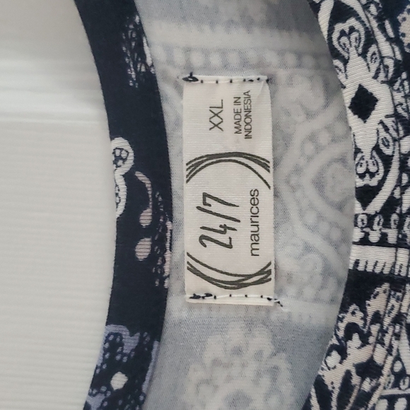 MAURICES 24/7 NAVY FLORAL DRESS - Picture 2 of 4